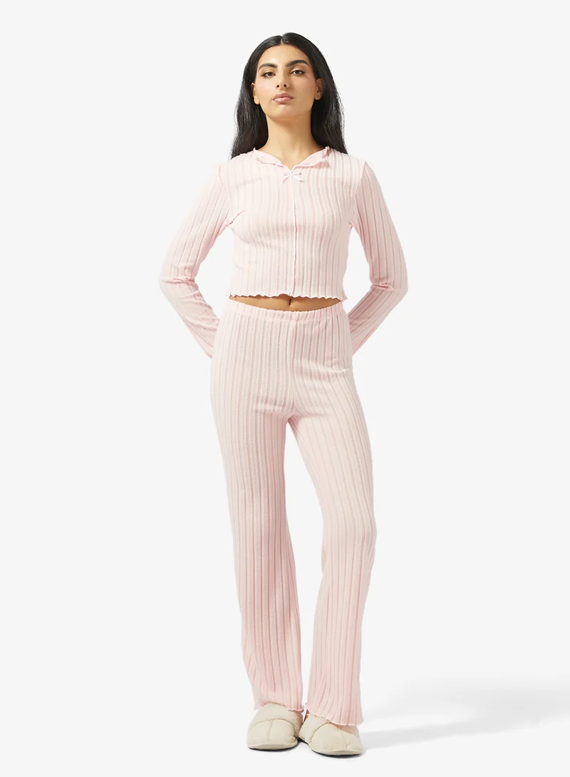 Ella  Ribbed Pyjama Top & Pant Set for Women | Best Price UAE