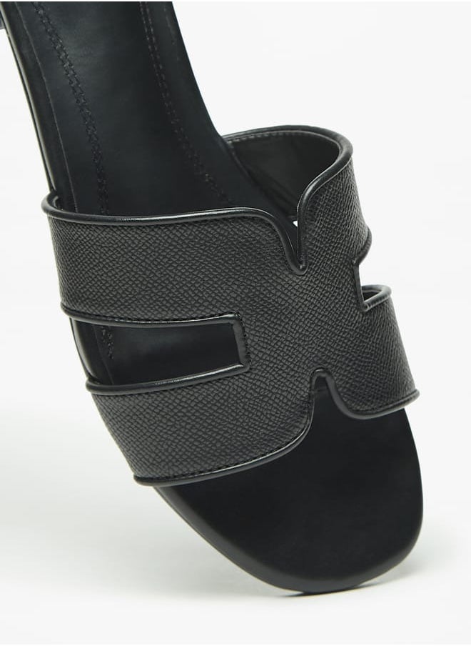 Celeste Womens Textured Slip-On Flat Sandals  - Image 4