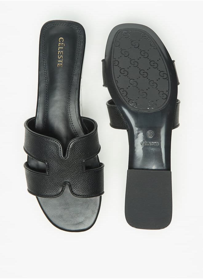 Celeste Womens Textured Slip-On Flat Sandals  - Image 5