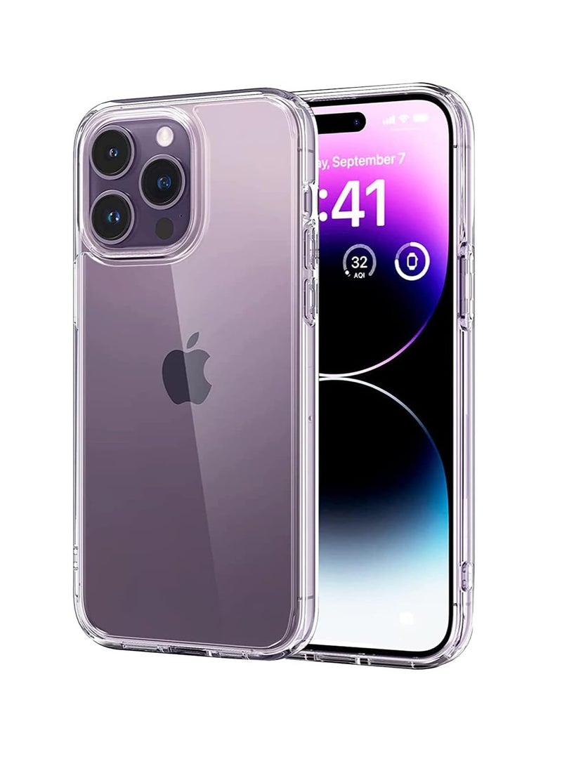 iPhone 14 Pro Clear Case Soft Flexible Silicone TPU Shockproof Transparent Rubber Back Cover Clear - Image 1