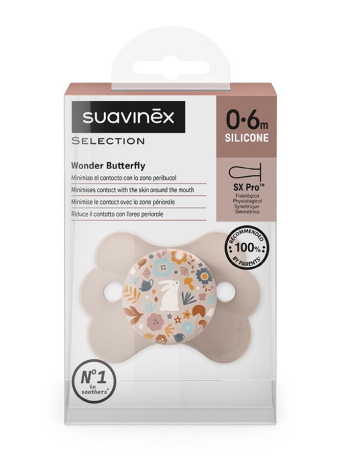 SUAVINEX Sx Pro Ultra Soft Butterfly Shape Baby Pacifier For Babies 0-6 Months With Silicone Nipple Physiological Teat Safe For Baby - Pink - Image 3