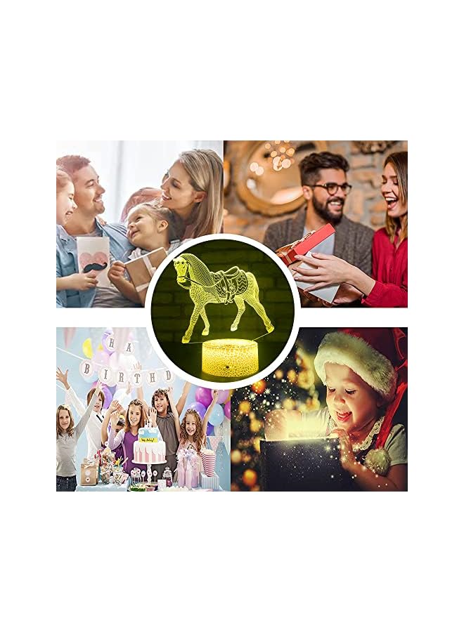 The Bros هدايا الخيول للفتيات، مصباح خيول ليلي لغرفة الأطفال 16 لون متغير مع جهاز تحكم عن بعد، ألعاب خيول لمسة ذكية هدايا عيد ميلاد للفتيات من عمر 3 إلى 12 سنة - Image 4