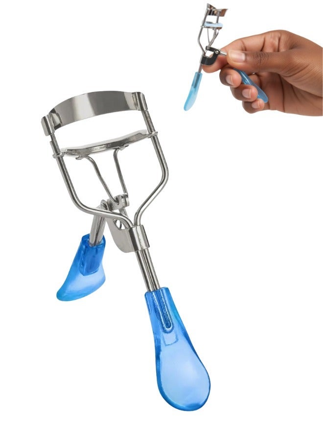 أداة تجعيد الرموش المصنوعة من الأكريليك المتين والقابل لإعادة الاستخدام - أداة تجعيد رموش عالية الجودة تدوم طويلاً للحصول على رموش صحية - أزرق - Image 1