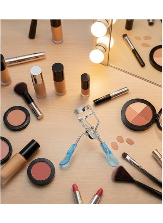 أداة تجعيد الرموش المصنوعة من الأكريليك المتين والقابل لإعادة الاستخدام - أداة تجعيد رموش عالية الجودة تدوم طويلاً للحصول على رموش صحية - أزرق - Image 3