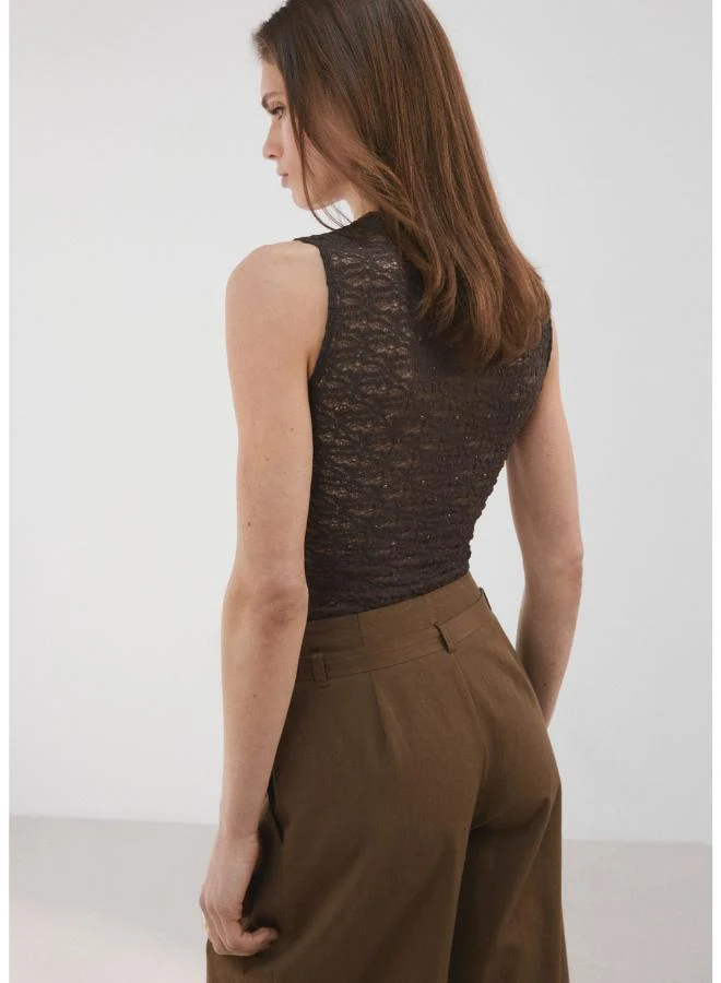 MANGO  Fitted studded top for Women | Best Price UAE