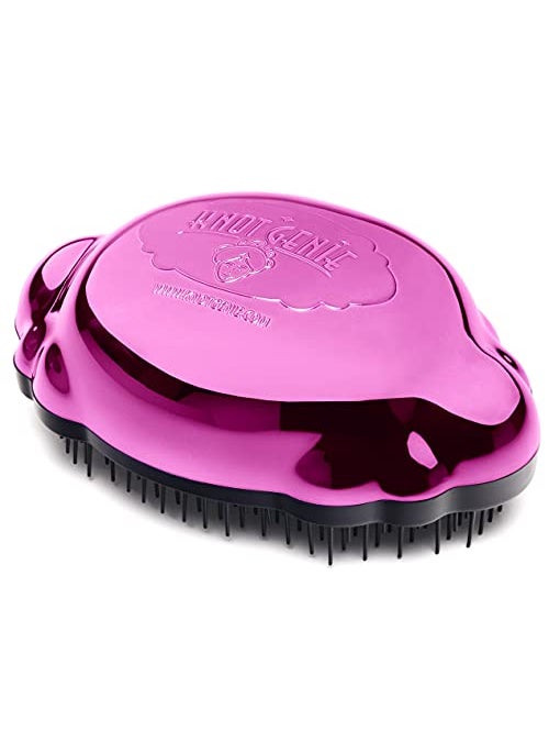 knot Genie Knot Genie Teeny Detangling Hair Brush for Kids (Peaceful Purple) | Perfect Detangling Brush for Curly Hair, Gently Separate Tangles, Leaves Hair Smooth and Shiny | The Pain-Free Knot Detangler 