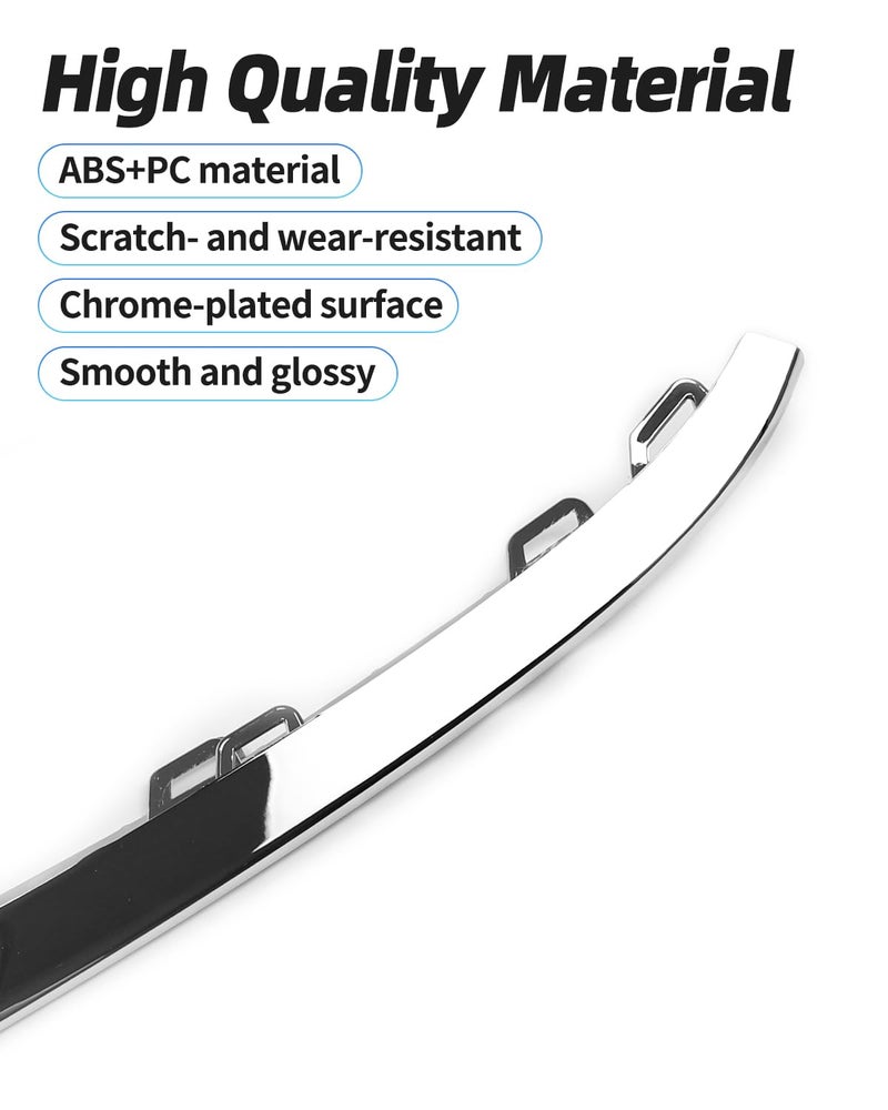 TZYSZDB Front Bumper Chrome Trim Molding Compatible with Mercedes Benz E-Class Sedan 2014-2016 W212 E250 E350 E400 E500 E550 (Passenger's Side/Right Side: A2128852874) - Image 3