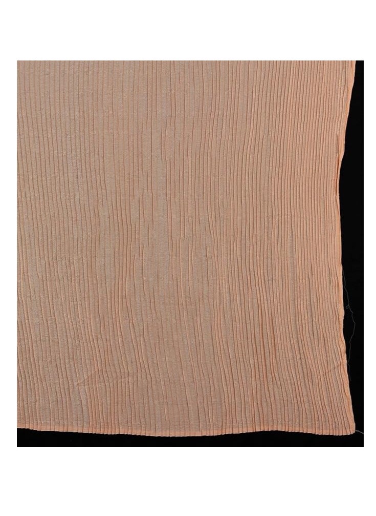 Accessorize Kingdom - Women's Crushed/Pleated Plain Chinon Saree With Unstitched Blouse Piece (Half & Half Saree) - Image 1