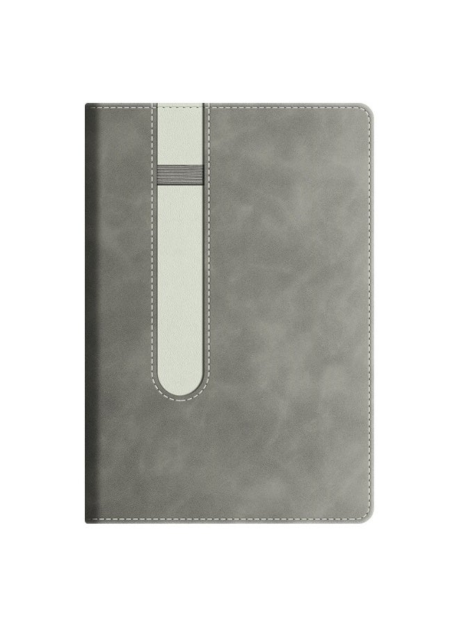 Hedge Lacoz PU Leather Journal Notebook with Pen Holder 100 Pages 80 GSM Premium Smooth Paper Hardcover 244 x 169 x 19 mm for Office School and Personal Use Grey - Image 1