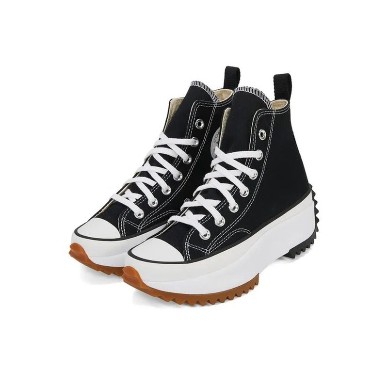 Converse Run Star Hike High-Top Canvas Sneakers Black & White Platform Sole Unisex - Image 5