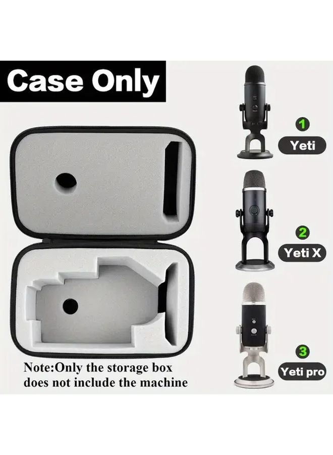 Logitech Yeti USB Microphone Case Durable EVA Material Black Gaming Accessory - Image 4