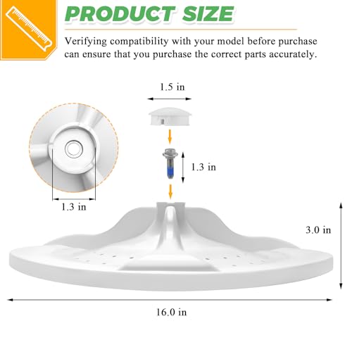 Techecook Upgraded W10752283 Washer Washplate Compatible for Whirlpool Washing Machine by Techecook - wtw5000dw1 Washplate Replaces w10609476, w10834890, ps10064549, AP5956378, 3452757 - Image 5