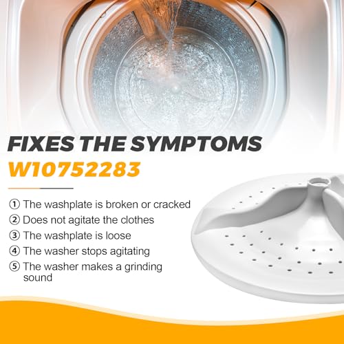 Techecook Upgraded W10752283 Washer Washplate Compatible for Whirlpool Washing Machine by Techecook - wtw5000dw1 Washplate Replaces w10609476, w10834890, ps10064549, AP5956378, 3452757 - Image 4
