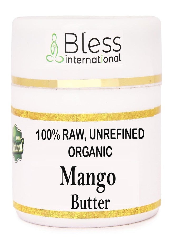 Bless International Organic Raw Mango Butter 100% Pure,Natural & Unrefined| Skin Moisturizer For Face, Body & Hair| 4 OZ/115 GM Ivory/White Grade A | DIY Creams, Balms, Lotions, Soaps| Softens Dry & Tough Skin - Image 1