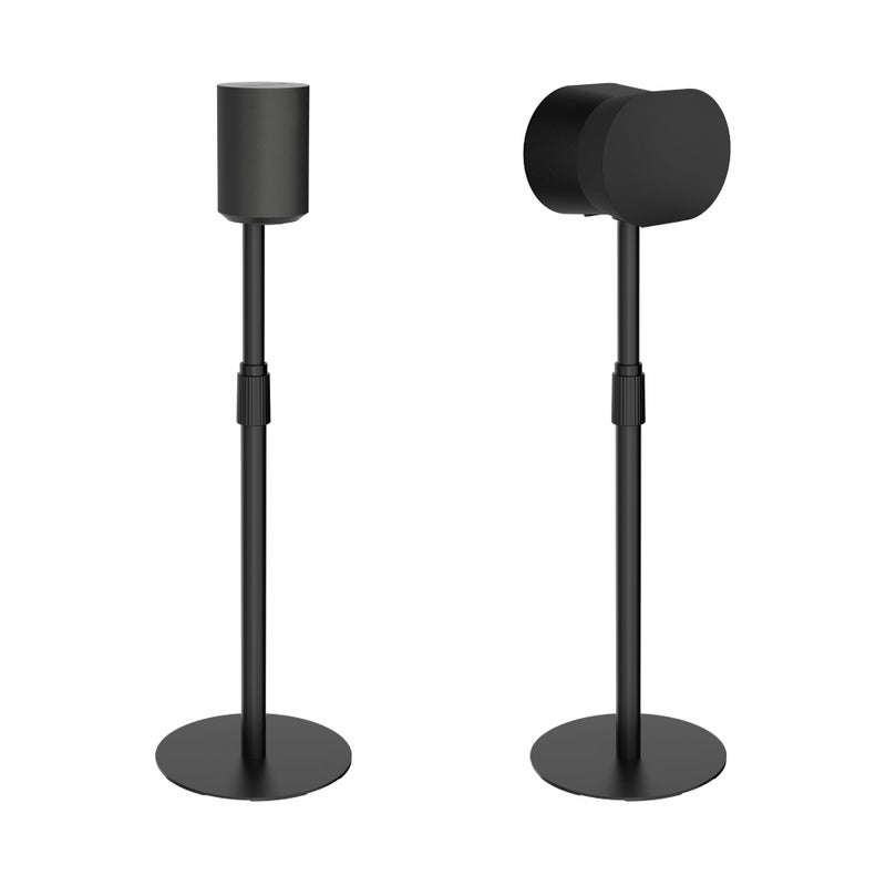 PEGZONE 26.9"-42.6" Height Adjustable Speaker Stands Compatible with SONOS Era 300 and Era 100, Floor Stands with Cable Management, Speaker Mount, Black, 2 Pack (Pair) - Image 1