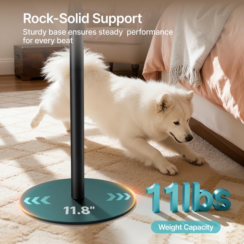 PEGZONE 26.9"-42.6" Height Adjustable Speaker Stands Compatible with SONOS Era 300 and Era 100, Floor Stands with Cable Management, Speaker Mount, Black, 2 Pack (Pair) - Image 4