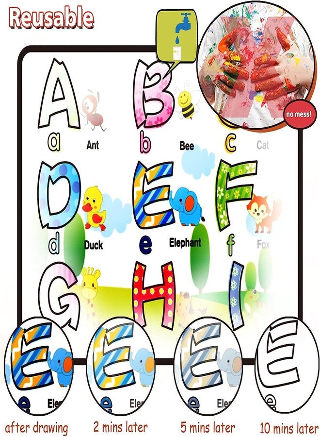 hapray Magic Water Paint Coloring Books for Toddler, Art Toys Age 2-4, Educational Learning Doodle Toy, Gifts for Girl Boy 3 2 1+ Year (Alphabet Transportation 2 Pack) - Image 4
