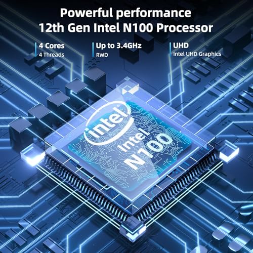 Crelander 2-in-1 Mini Laptop | 8-Inch Touchscreen Portable Small Pocket Computer | Intel 12th Gen N100 Processor | 12GB DDR5 RAM 512GB SSD |PD 30W Charging | WiFi6 BT5.2 |Backlit Keyboard |Windows 11 - Image 2