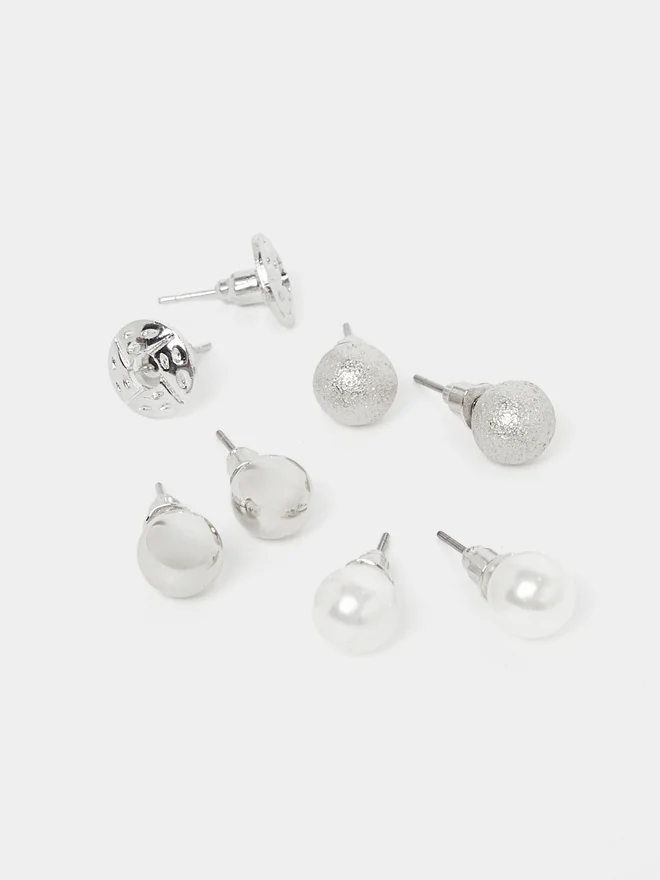 Styli Styli Set of 12 - Embellished Stud Earrings