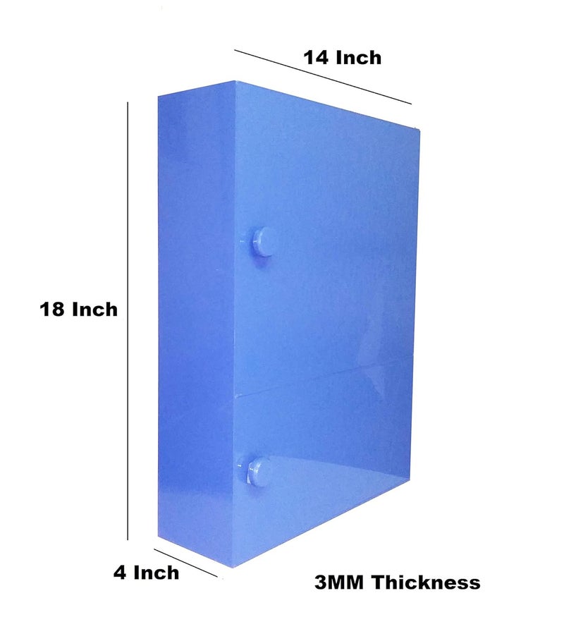 WINACO Aarti Lapis Blue Acrylic 14 x 45 x 18 inch Bathroomwash BasinCosmeticGrooming KitSaving KitStorage Cabinet - Image 2