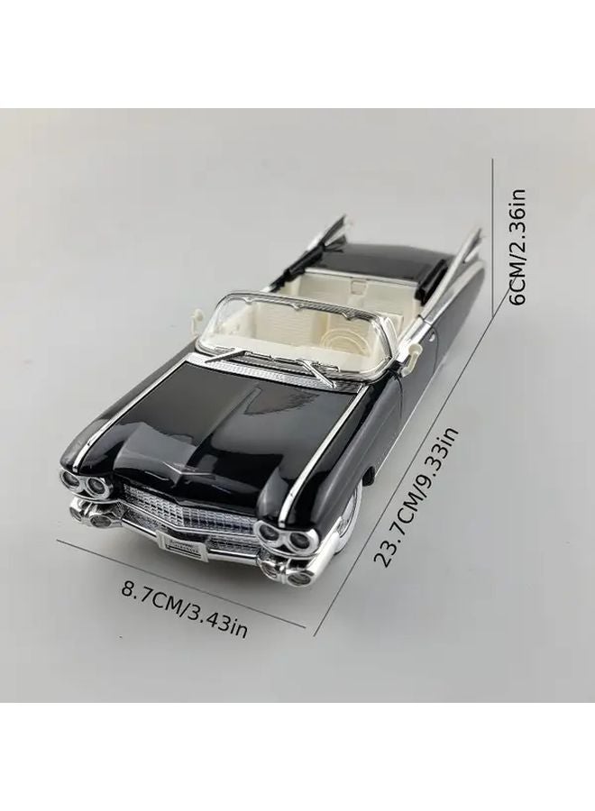 Black 1 24 Scale 1959 Model 62 Series Luxury Convertible Vintage Diecast Car - Image 4