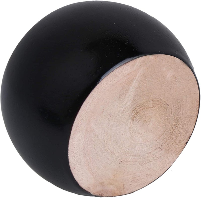 Metany 4Pcs Black Wooden Round Furniture Bun Feet 2"" Tall Replacement Solid Wood Furniture Legs Dresser Legs Sofa Cabinet Couch Replacement Legs - Image 3
