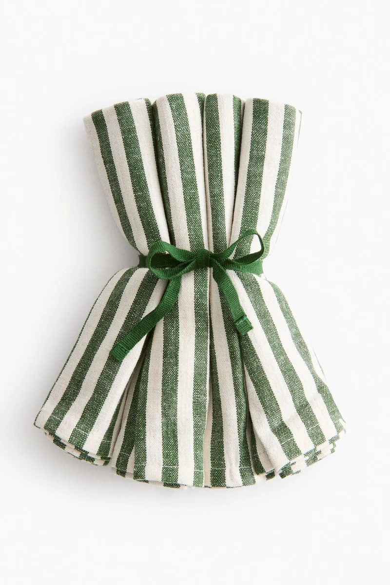 اتش اند ام طقم مناديل قطنية من 4 قطع