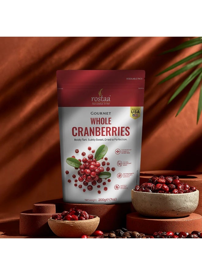 Rostaa Whole Cranberries 200g – Tangy & Sweet Dried Cranberries for Snacking & Recipes - Image 3