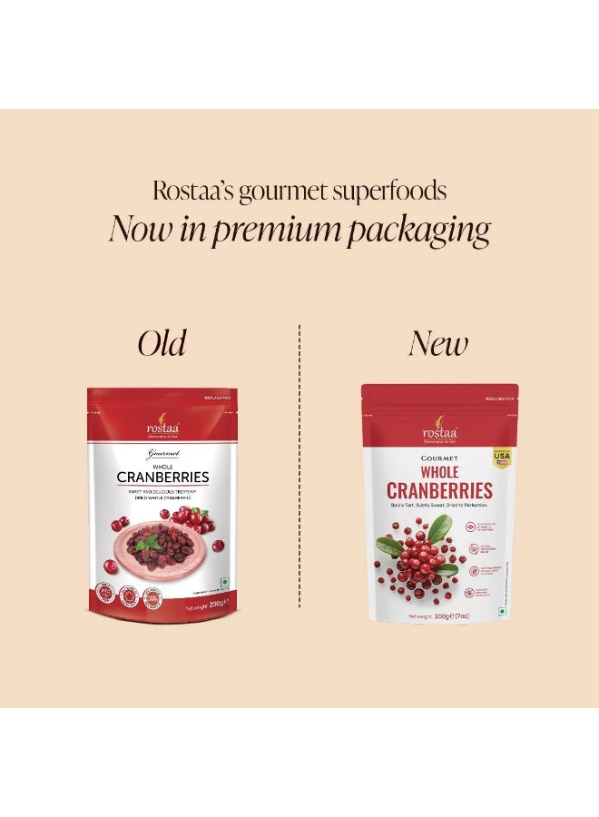 Rostaa Whole Cranberries 200g – Tangy & Sweet Dried Cranberries for Snacking & Recipes - Image 4