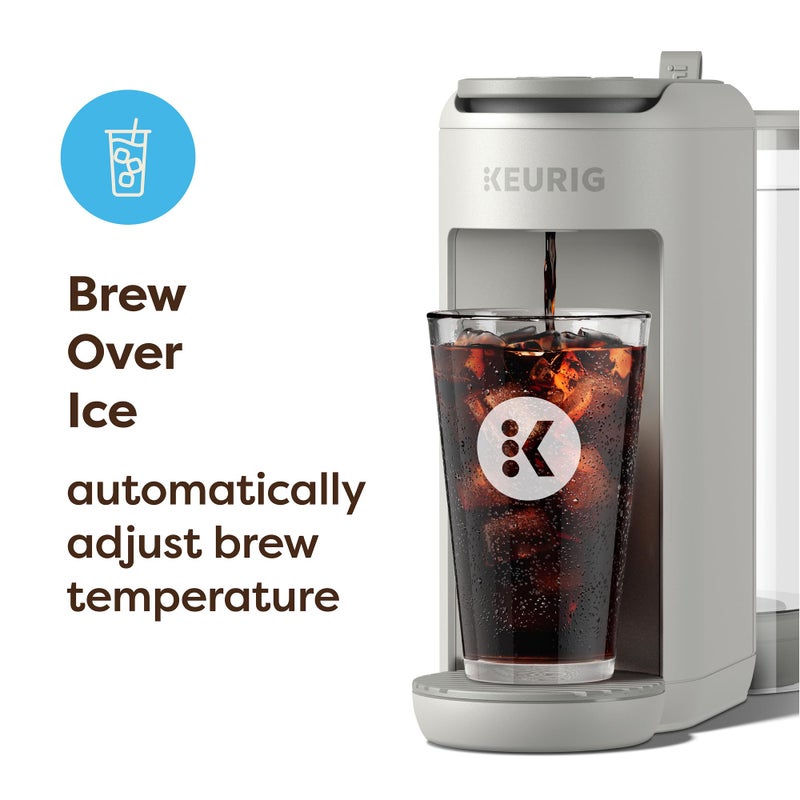 Keurig K-Mini Mate Plus Single-Serve K-Cup Pod Coffee Maker, Compact, 3 Cup Sizes, Brew Over Ice and Strong Button Features, 50 oz Removable Reservoir, Warm Stone - Image 3