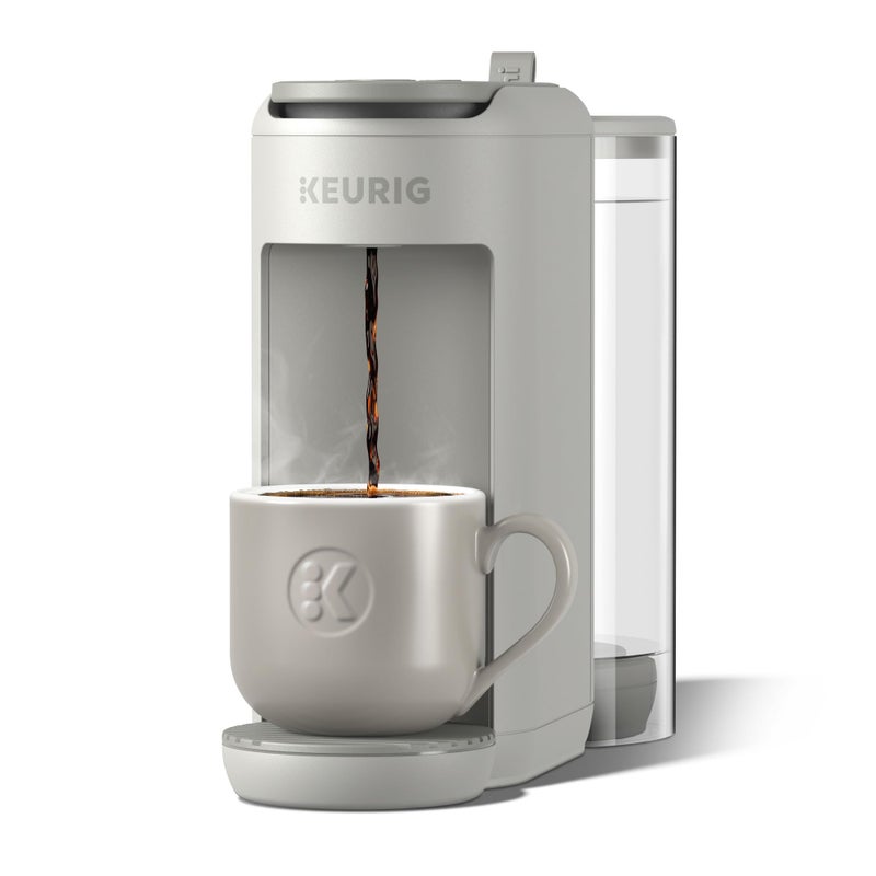 Keurig K-Mini Mate Plus Single-Serve K-Cup Pod Coffee Maker, Compact, 3 Cup Sizes, Brew Over Ice and Strong Button Features, 50 oz Removable Reservoir, Warm Stone - Image 1