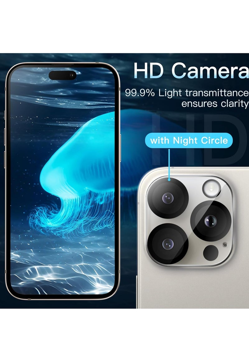 ELTRAZONE 3-Pack Camera Lens Protector for iPhone 16 Pro (6.3-Inch) & iPhone 16 Pro Max (6.9-Inch) – 9H Tempered Glass, Anti-Scratch, Case Friendly, HD Clear, Night Shot Compatible - Image 5