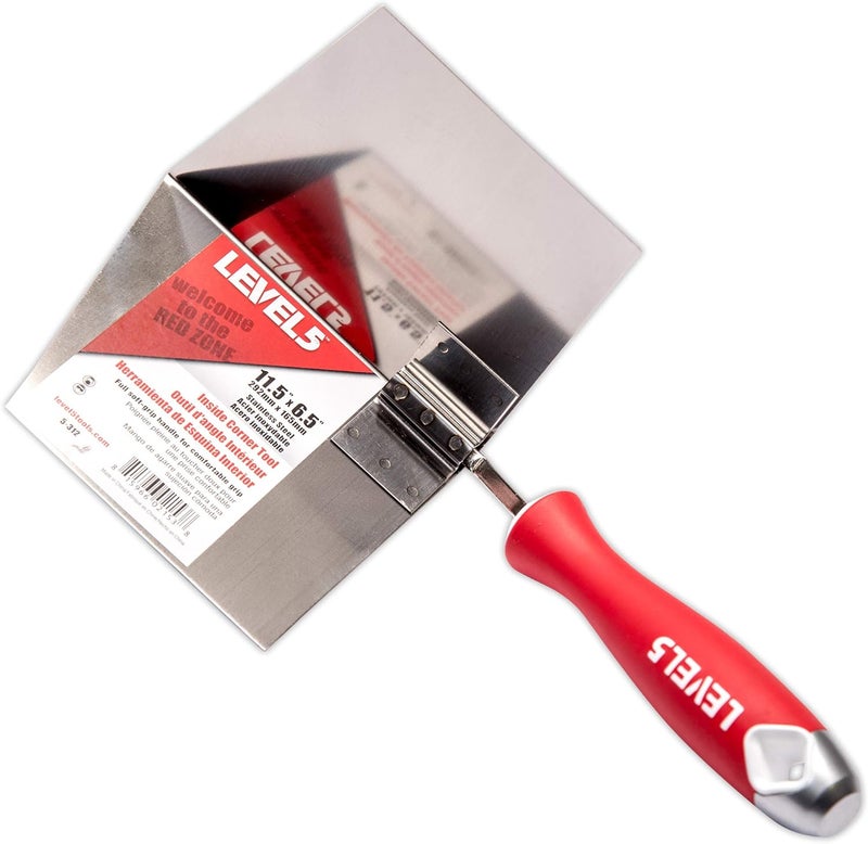 Level-5 Inside Corner Knife, 6.5"x11.5" - | Pro-Grade | Metal Hammer End | Drywall Gyprock Plasterboard Sheetrock | 5-312 - Image 1