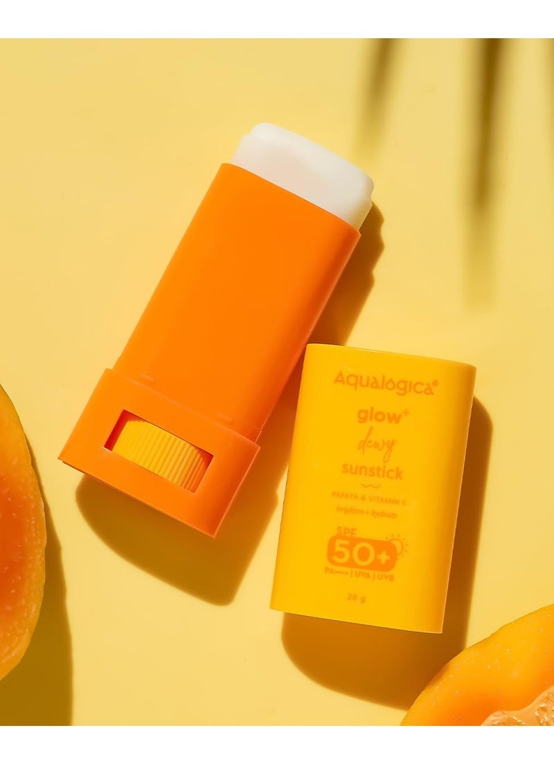 Aqualogica Aqualogica Dewy Lightweight Hydrating Sunscreen Sunstick with SPF 50 For Normal Dry Combination Skin 20g  - Image 2