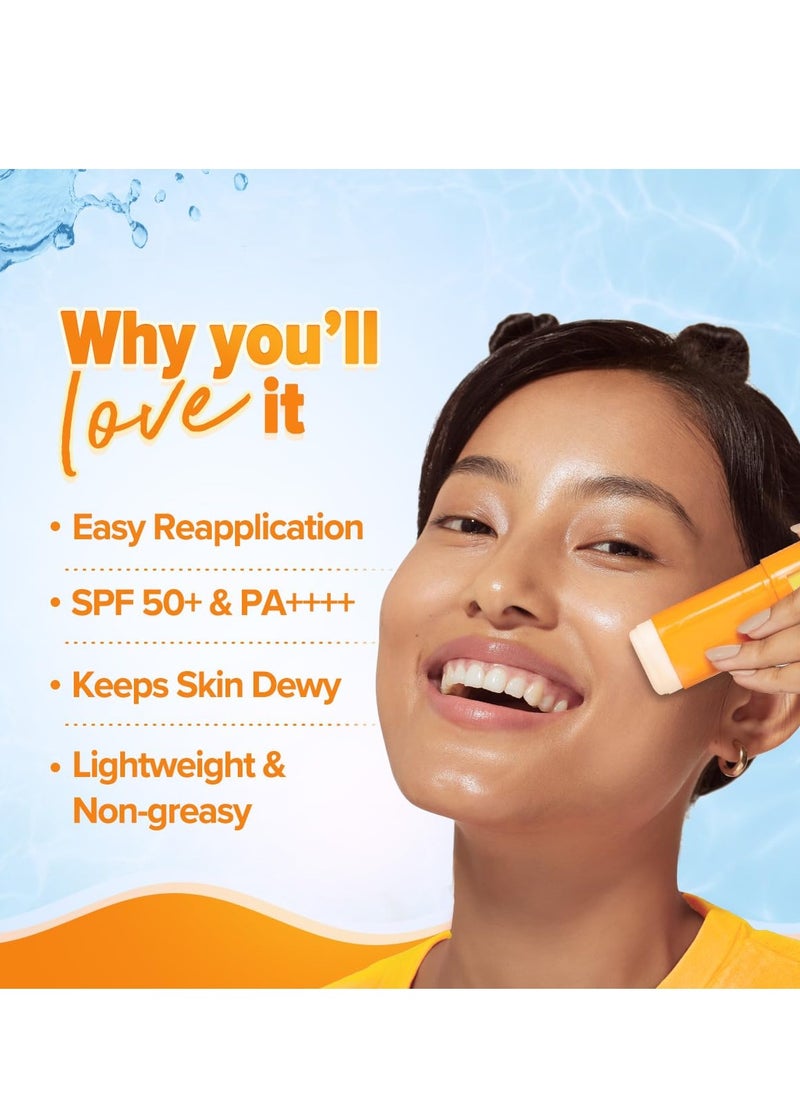 Aqualogica Aqualogica Dewy Lightweight Hydrating Sunscreen Sunstick with SPF 50 For Normal Dry Combination Skin 20g  - Image 3
