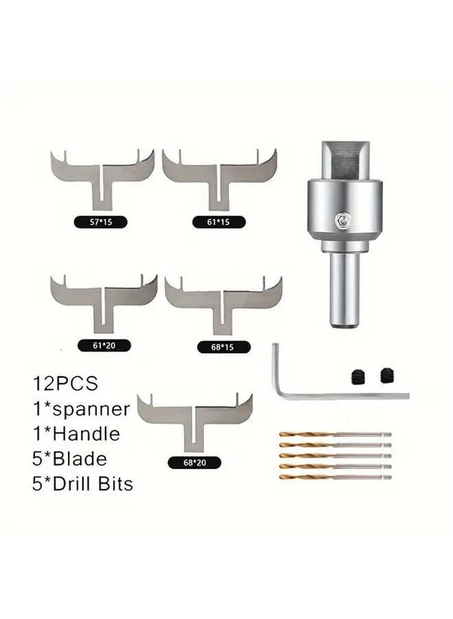 1 Set of 12pcs Wooden Bracelet Ring Milling Cutter Blades Thick Ring Maker Tool - Image 1