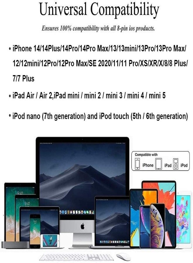 DesofIcon 2 Pack Lightning to 3.5 mm Headphone Jack Adapter, [Apple MFi Certified] iPhone Dongle Adapter Converter Aux Audio Cable Compatible with iPhone 14/14 Plus/14 Pro/14 Pro Max/13/12/11/XR/XS/X/8/7/iPad - Image 5