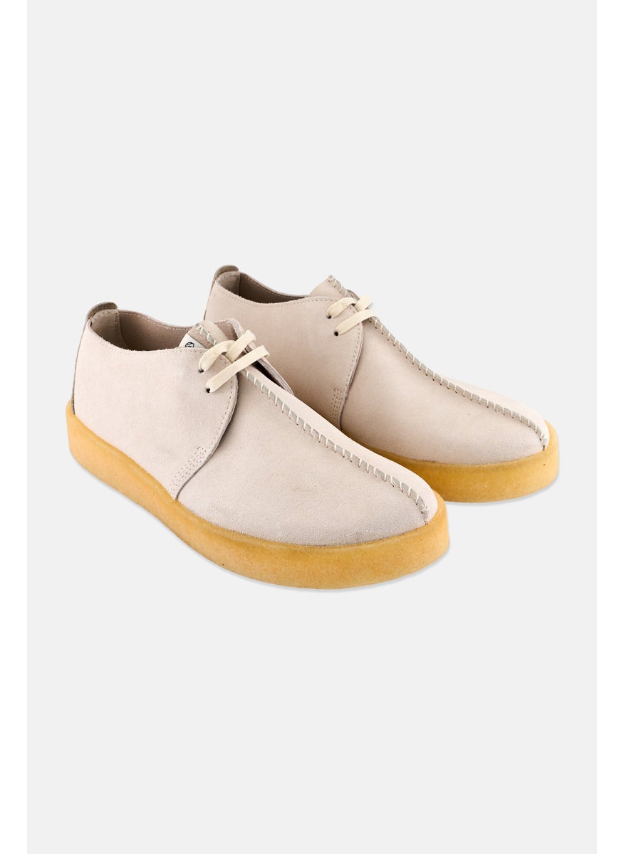 clarks Men Standard Fit Trek Cup Slip On Casual Shoes, White Suede  - Image 1