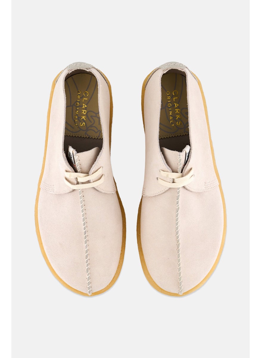 clarks Men Standard Fit Trek Cup Slip On Casual Shoes, White Suede  - Image 3