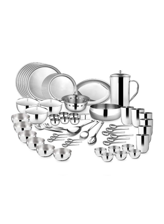 Shri & Sam High Grade Stainless Steel Majestic 72 PCS Dinner Set for 6 People - Image 1