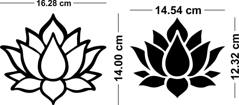 Wall1ders Wall1ders Lotus Flower Mirror Stickers for Wall Acrylic Mirror Wall Decor Sticker Wall Mirror Stickers Acrylic Stickers Wall Stickers for Hall Room Bed Room Kitchen Pack of 2 Red  - Image 2