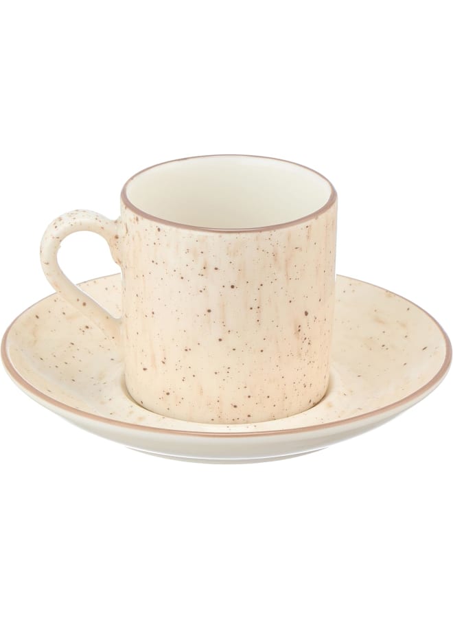 Zinnia Rosa By Zinnia Porcelain Art Folio Coffee Serving 12-Pieces Set, Biege - Image 2