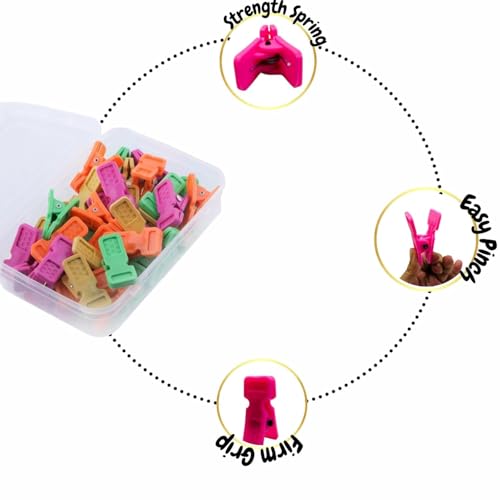 PulGos 24 Pcs Cloth Clips with Storage Box | Heavy Duty Build Laundry Pegs | Wind Resistant Strong Grip | Clothes Pins for Drying & Hanging| Multipurpose Clips for Indoor & Outdoor Use | Plastic Clips - Image 3