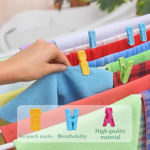 PulGos 24 Pcs Cloth Clips with Storage Box | Heavy Duty Build Laundry Pegs | Wind Resistant Strong Grip | Clothes Pins for Drying & Hanging| Multipurpose Clips for Indoor & Outdoor Use | Plastic Clips - Image 5