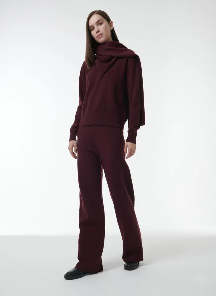 Leem Front-Tie Scarf Knitted Sweater