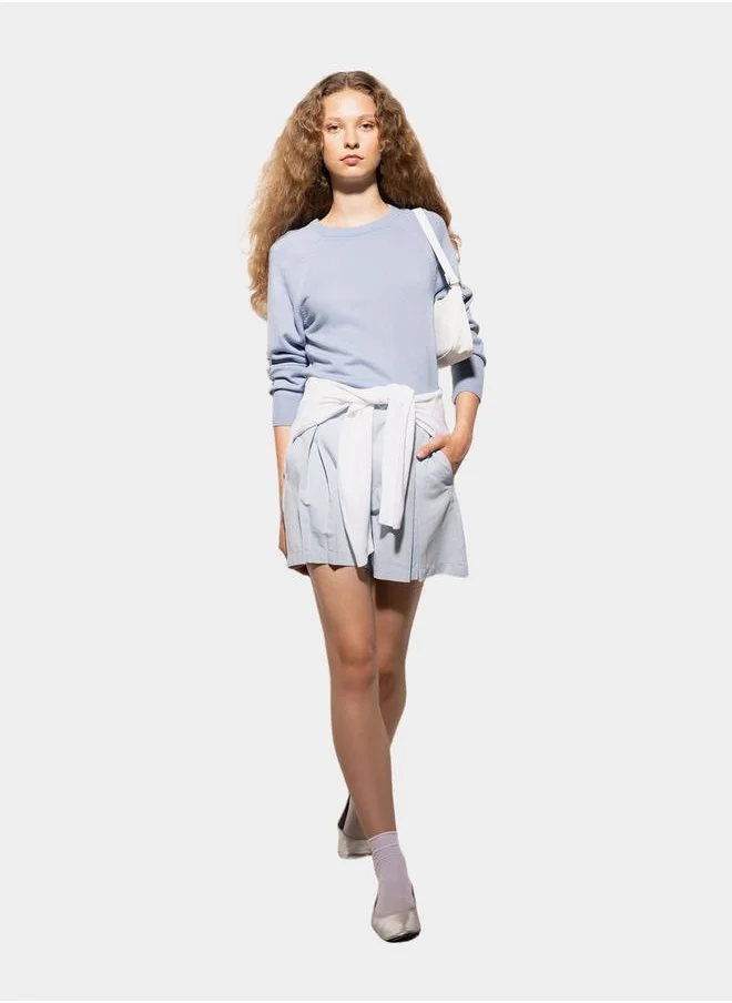 ديفاكتو Solid Raglan Sleeve Regular Fit Sweater by Styli