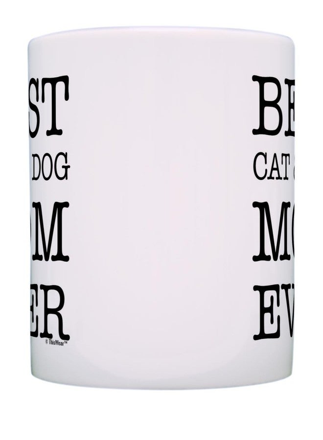 ذيس وير كوب ThisWear Dog and Cat Mom، أفضل كوب قهوة للأمهات من القطط والكلاب على الإطلاق، كوب قهوة سيراميك 11 أونصة بمقبض - Image 4