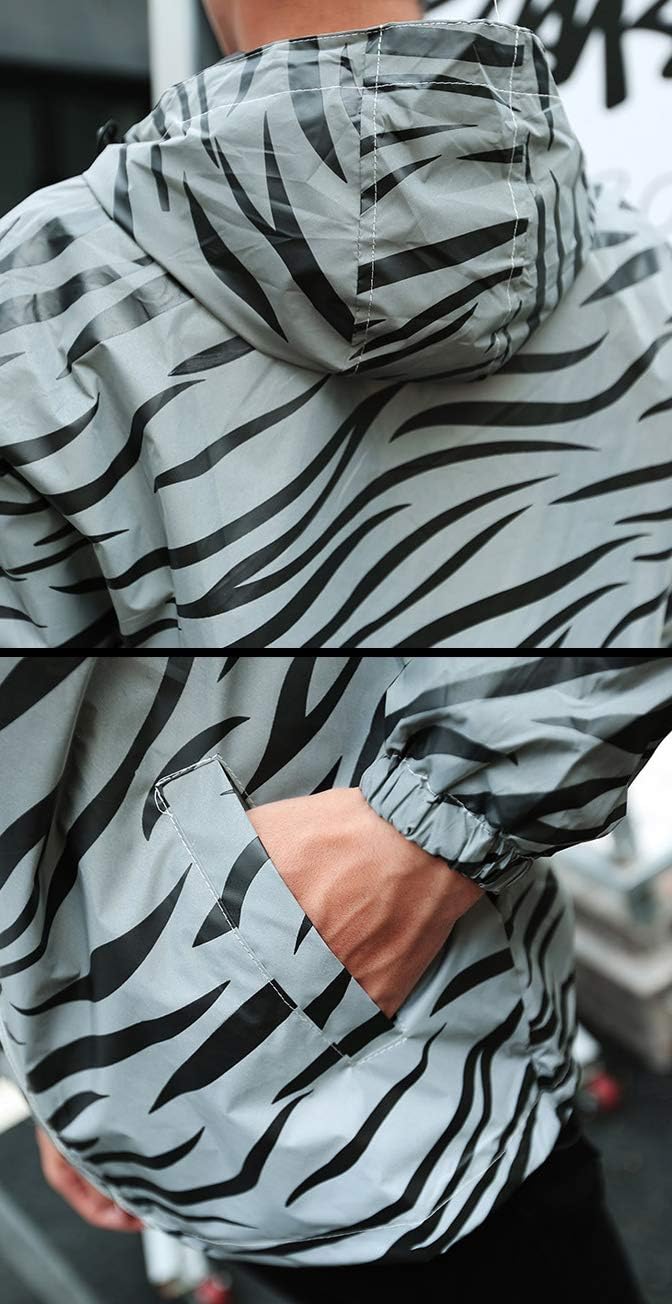 LZLRUN Reflective Light Jacket Men Women Mesh Style Noctilucent Zebra Jackets Waterproof - Image 5