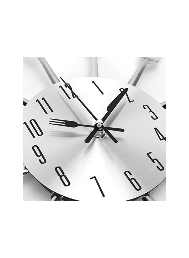 DAYONG Kitchen Wall Clock, 3D Removable Modern Creative Cutlery Kitchen Spoon Fork Wall Clock for Home Decoration - Image 2