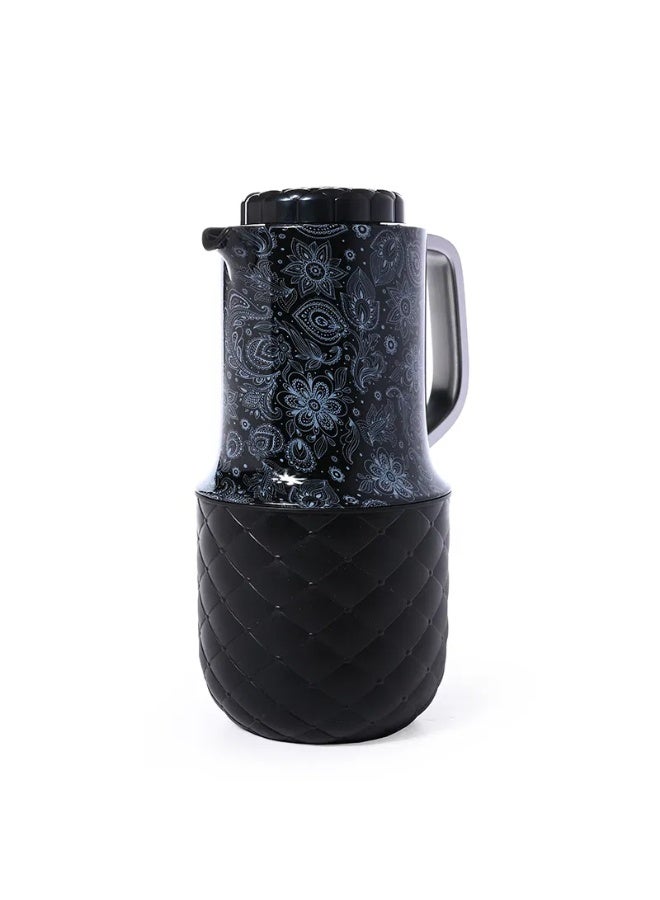 منى مونا، أسود، منقوش، ترمس، 1 لتر - Image 1